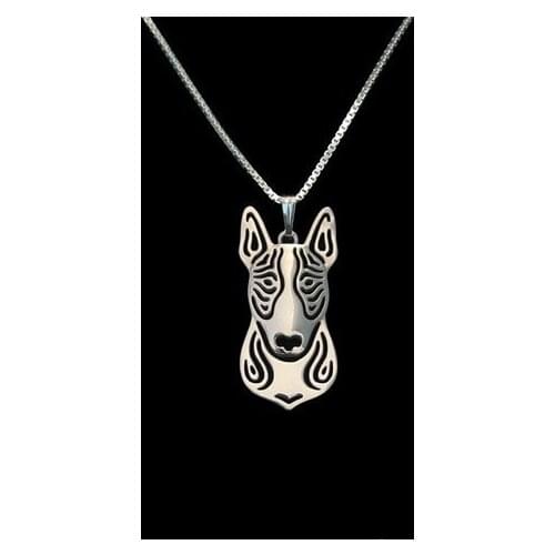 1PCS drop ship new style Alloy Bull Terrier necklace fashion cartoon dog jewelry for women golden two colors plated