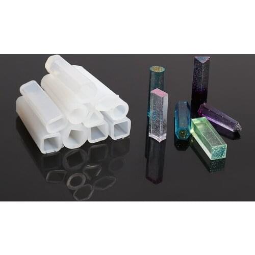 10 pcs Liquid Silicone Molds DIY Resin Jewelry Pendant Necklace Lanugo Mold UV Resin Molds for Jewelry Making Tools