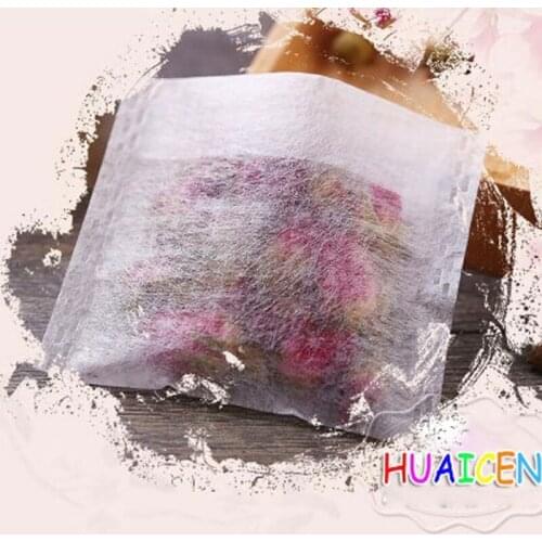 100pcs/lot 7*8cm Environmental Corn Fiber Folding Tea Bag PLA Biodegraded Herbal Tea filter bags