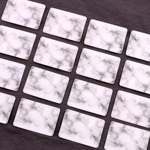 100PCS New Arrival Mini Earring Studs Display Card Marbling Pattern Jewelry Drops Packaging DIY Holder Card Showcase Custom