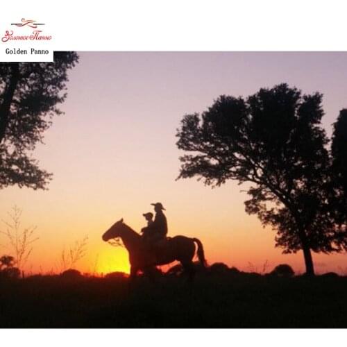 5D DIY full square diamond landscape diamond cross stitch mosaic rhinestones sunset painting wedding decor home