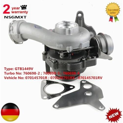 AP01 New Turbocharger For VW Multivan T5 Transporter Caravelle 2.5TDI 130hp BNZ BDZ 070145701R 760698 Type: GTB1449V