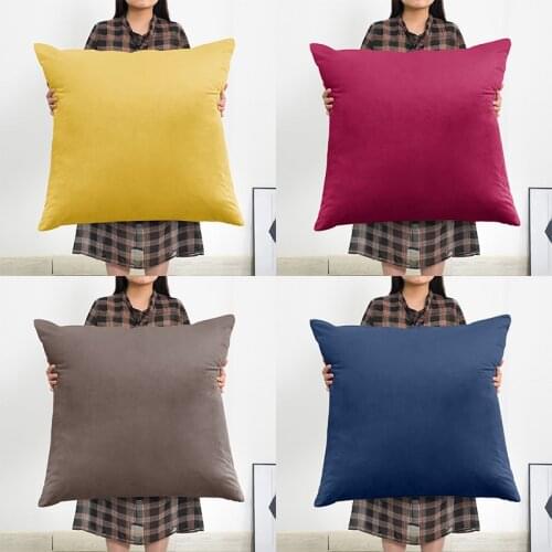 Velvet Big Cushion Cover Soft Lucury Pillow Cover 60x60CM Pillow Case for Living Room Sofa Decorative Pillows Nordic Home Decor