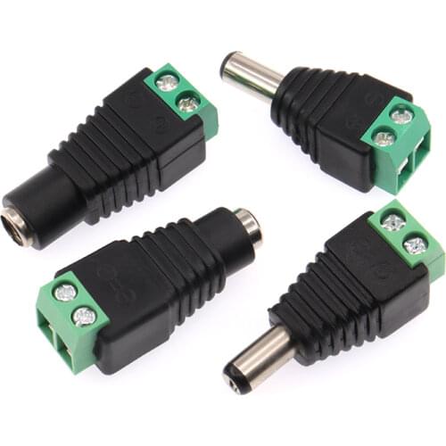 Free shipping 100PCS DC plug 5.5 * 2.1MM male DC power plug