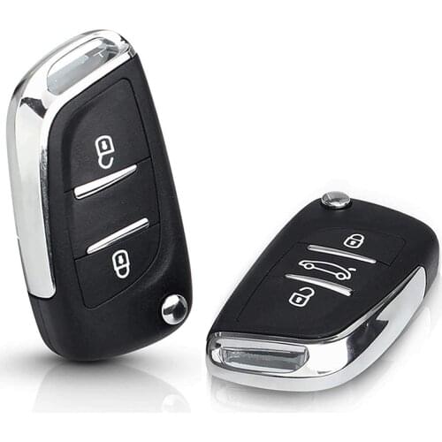 Car Remote Entry Key Shell Case Modified 2 Button for Citroen Peugeot 107 207 307 307S 308 407 607