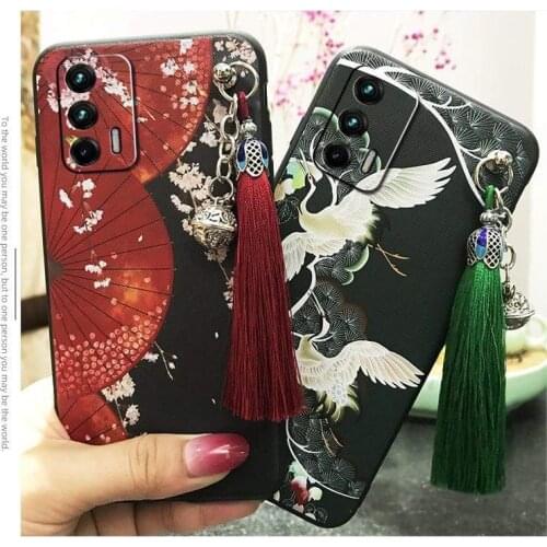 Smartphone webcam Chinese Style Back Cover For OPPO Realme GT Soft TPU Cellphone Cover Lens Protection Phone Case for Re