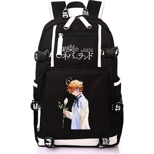 Black Schoolbag Anime Printed Backpack Mochila Laptop Rucksack Travel Bag Bookbags for Students Boys Girls 2020 New