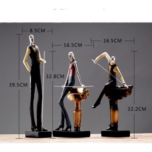 GENTLEMAN BILLIARDS FIGURES STATUE CREATIVE CRAFTWORK DESKTOP DECORATION OFFICE COMMERCIAL GIFTS G1302