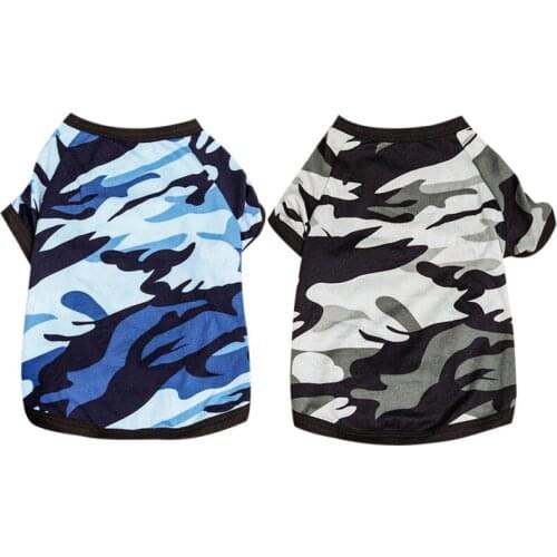Camouflage Pet Dog Clothes Summer Puppy Pet Costume Short Sleeve Dog Clothes For Small Dogs Shirt Vest Kitty Doggie Outfit Dogs