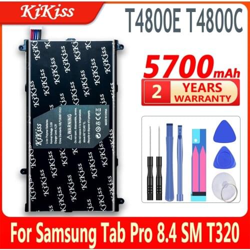 KiKiss 5700mAh T4800U T4800E For Samsung Galaxy Tab Pro 8.4 in SM-T321 T325 T320 T321 Tablet Spare Battery PC
