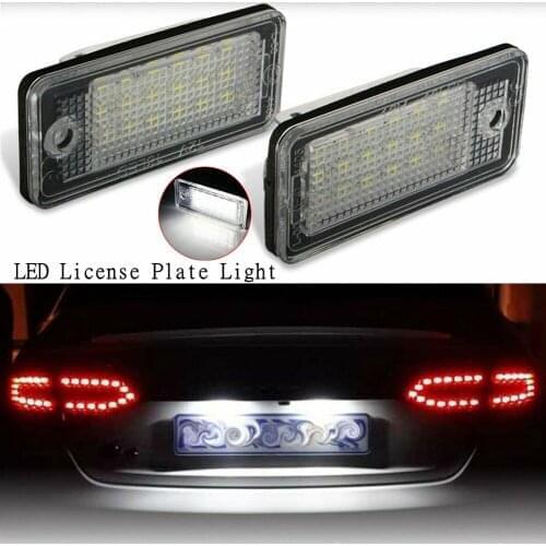 2PCS 18 LED Error Free License Plate Light Lamp For Audi A3 A4 A6 A8 B6 B7 Q7