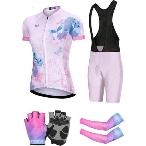Summer Mtb Bike Clothing 2021 Outdoor Sportswear Cycling Jersey Kit Maillot Bicycle Short Sleeve Bib Pants Womens Racing Suit