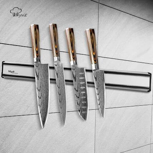 MYVIT Magnetic Knife Holder for Kitchen Knife Stand Bar Strip Wall Mount Magnetic Knives Storage Rack Cooking Accessories