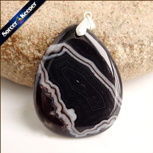 Fashion Women Man Necklace Pendant Big Natural Botswana Agates Stone Pendant Slide Healing Crystals for Jewelry Making AA697