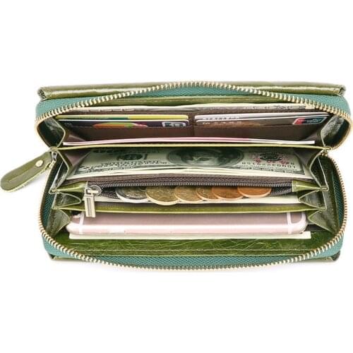 2019 New Female Luxury Coin Purses Genuine Leather Womens Wallet Long Hasp Zipper Wallet 797 Ladies Clutch Bag Purse