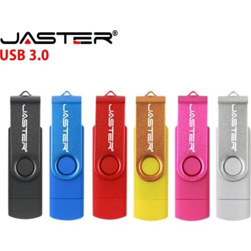 JASTER New USB 3.0 flash drive pen drive 128GB 64GB 32GB 16GB 8GB 4GB OTG 2 in 1 High Speed Pendrive for Android/PC
