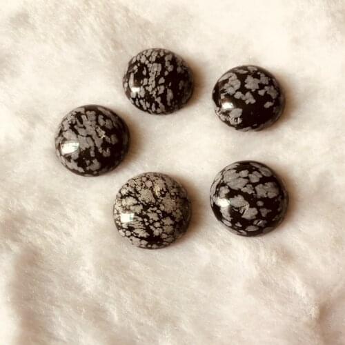 Wholesale 4pcs/lot Snowflake Obsidian Bead cabochon,6mm 8mm 10mm 12mm 14mm 16mm 20mm 25mm Round Gem stone Cabochon Ring Face
