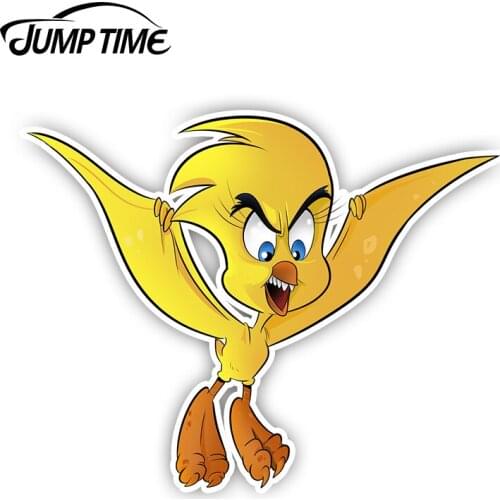 Jump Time 13cm x 8cm For Tweety Cute Bird Vinyl Decal Car Window Truck Laptop Car Styling Funny Animal Sticker