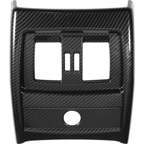 Carbon fiber Style Rear Seat Air Conditioning Vent Cover Trim for BMW 3 4 Series F30 F34 2013 2014 2015 2016 2017 2018 Accessory
