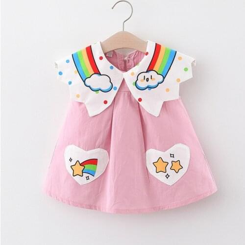 0-2Y Summer Baby Girl Dress Clothing Cute Cartoon Princess Dress Toddler Newborn Party Birthday Dresses for Girls