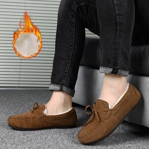 Winter Men Shoes fashion breathable suede Leather Shoes Casual Breathable Sneakers Loafers tassel mocassins wedding party shoes
