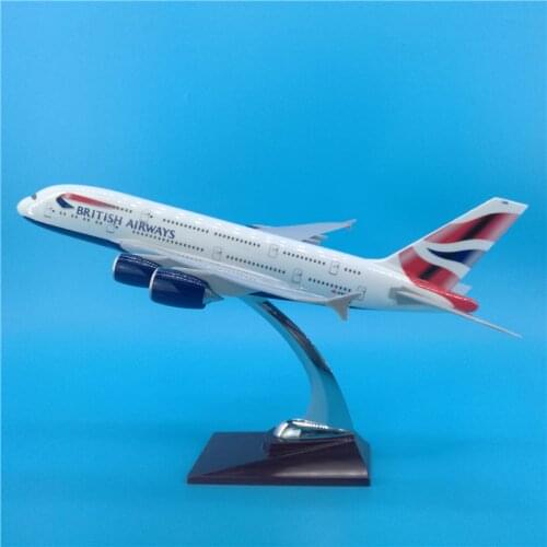 1: 200 scale 36CM simulation A380 British Airways passenger aircraft alloy die-cast aircraft model display toy gift collection