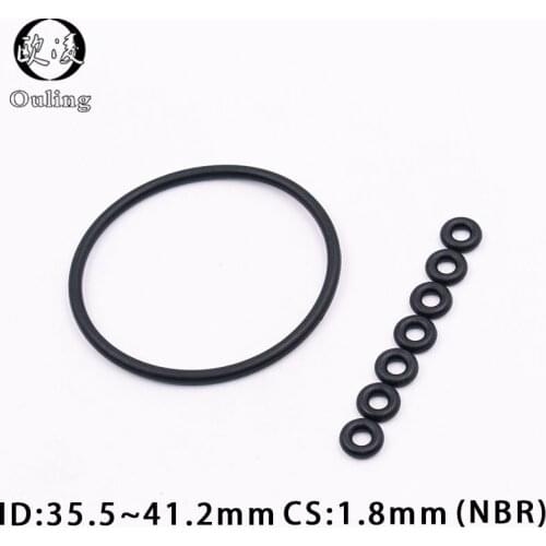 20PCS/lot Rubber Ring NBR Sealing O-Ring 1.8mm Thickness ID35.5/36.5/37.5/38.5/40/41.2mm Nitrile O Ring Seal Gasket Ring Washer