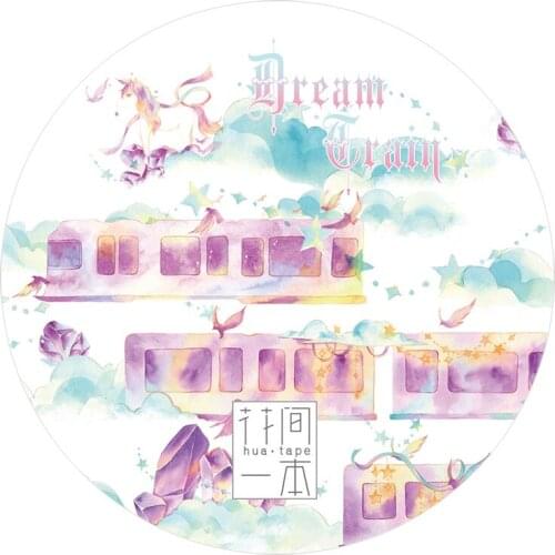 3cmx10 Meter Washi Tape Dream Train Material Journal Diary Sticker