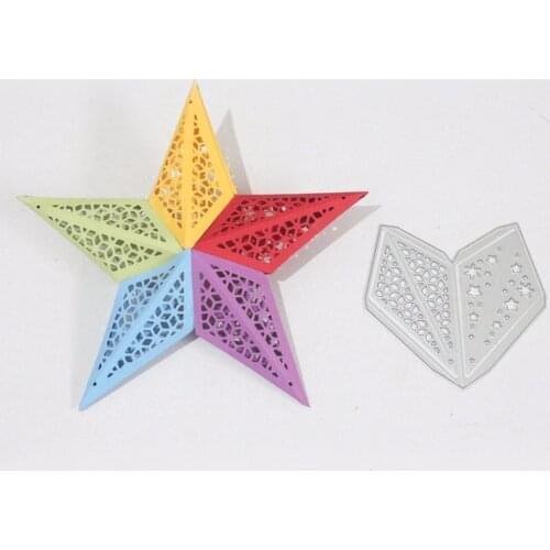 3D Pentagram Metal Cut Dies DIY Cards Embossing Carbon Steel Die Cutting Dies Scrapbooking Embossing Star Dies Cut Stencils