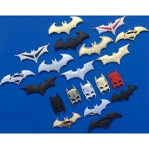 3D Cartoon Lovely Bat Badge Bat Mask Emblem Decals Car Stickers Car Styling For AUDI BMW Hyundai Dodge Jeep Ford Honda Fiat VW