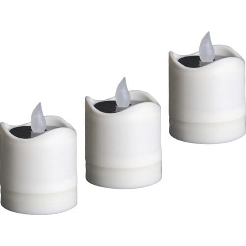 3x Energy Saving Solar Powered Flameless LED Tea Light Candle Wedding Decor