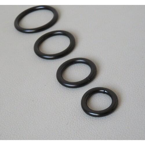 50Pcs/Lot Wholesale Black Webbing Metal O Ring Wheel Buckle Clasp For Bag Accessory Belt Loop Pet Dog Collar Harness Hardware