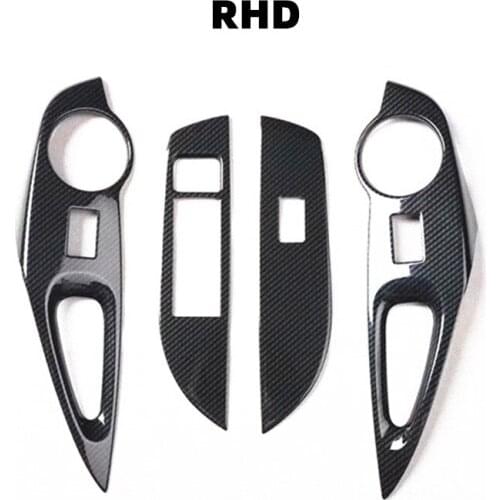 For Toyota Corolla Levin 2019-2021 Accessories Carbon Fiber Pattern Interior Decoration Patch Interior Door Panels ABS