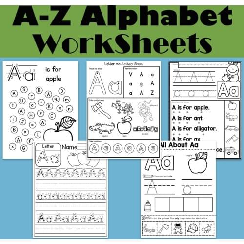 Alphabet Worksheets 26 Letters From-A-to-Z Practice Paper Preschool English Homework Workbook coloring alphabet books for kids