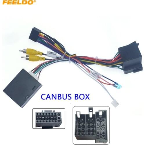 FEELDO Car 16pin Audio Wiring Harness With Canbus Box For Great Wall Hover H6 Aftermarket Stereo Installation Wire Adapter #6602