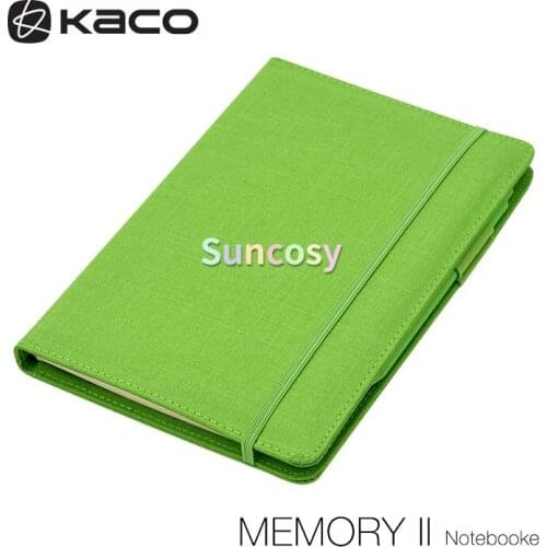 KACO MEMORY Notebook A5 Business Notepad Monthly Plan Loose-leaf Notebook PU Cover with 0.5mm Gel Pen