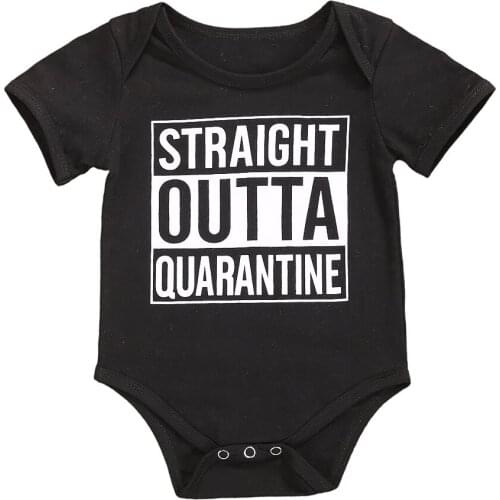 Infant Newborn Baby Girls Boys Short Sleeve Letter Print Clothes Bodysuits Casual Summer Outfits Jumpsuits