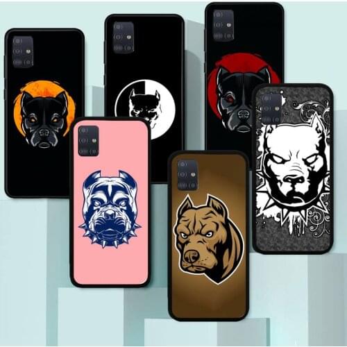Lovely Pet Dog Pitbull Phone Case for Samsung A6 A9 A530 A720 2018 A750 A8 A9 A10 A20 A30 40 50 70 10S 20S 51 52 Plus cover