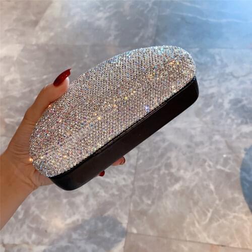 Shiny Sun Glasses Case Box Women Fashion Crystal Diamond PU Leather Anti-stress Anti-dust Portable Eyeglasses Storage Cases Gift
