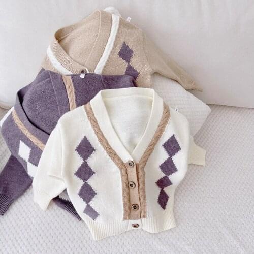 Baby Boys Girls Cardigan Autumn Cotton Sweater Top Baby Children Clothing Boys Girls Knitted Cardigan Sweater Kid Spring Clothes