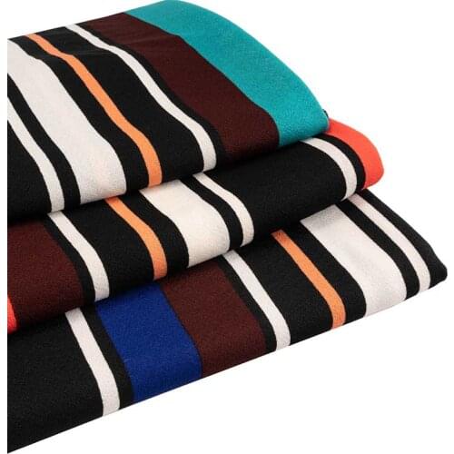 Classic Knitted Jersey Fabric Stripe Stretchy Fabric Dress Sewing Material 45*150cm/Piece KA21-TJ1312