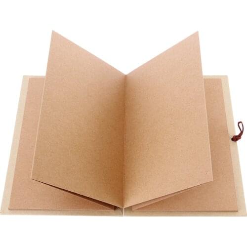 Kraft Paper Hardcover Accordion Style DIY Photo Ablum Book 36 Page Blank Scrapbook for Graduation Birthday Anniversary Wedding