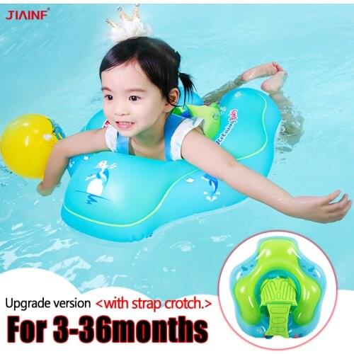 JIAINF Baby Swimming Ring Inflatable Armpit Floating Swim Pool Accessories Bathing Inflatable Double Raft Rings for Kids Toys
