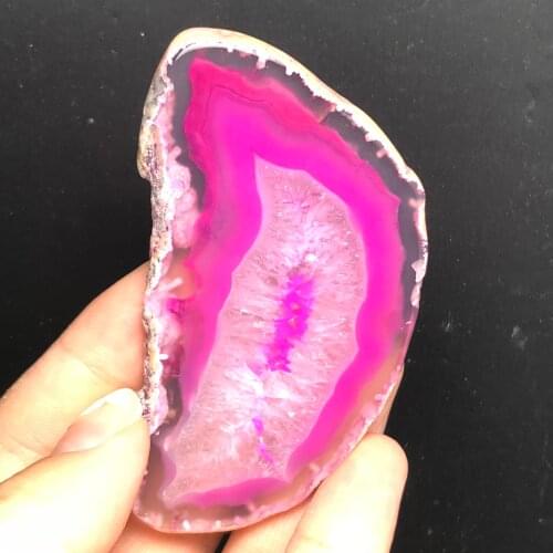 Beautiful Rose Red Agate Slice Quartz Geode Irregular Coasters for Drinks Gift Polished Mineral Home Decoration