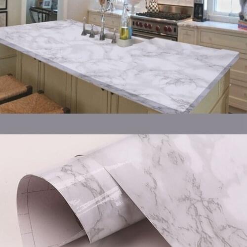 Marble Wallpaper Furniture Contact Paper PVC Self Adhesive Bathroom Stickers Kitchen Countertop Home Improvement Sticker