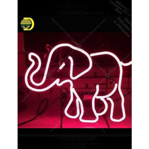 Neon sign For Elephant pink Neon Bulbs sign Iconic beautiful Beer Bar Fairy light Neon Lights Neon Signs Vintage Garage Lighting