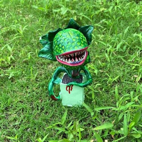 Newly Piranha Flower Replica Movie Prop Yard Resin Ornaments Little Shop of Horrors Halloween Decoration