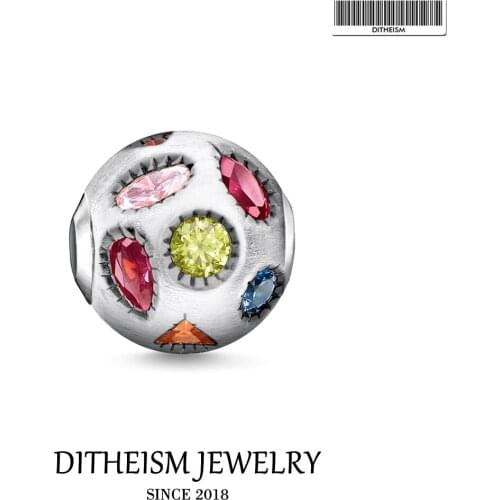 Beads Stone Colorful Charm 5mm Hole,2019 Fashion 925 Sterling Silver Jewelry Bohemia Gift For Women Fit Bracelets Necklace