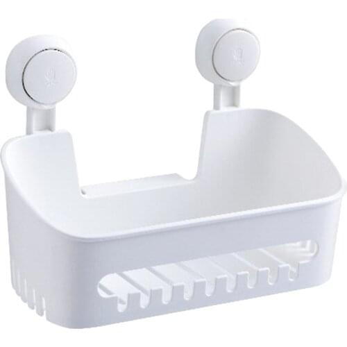 Shower Suction Cup Shower Shelf Basket Soap Draining Holder Removable Durable Organizer for Bathroom Removable