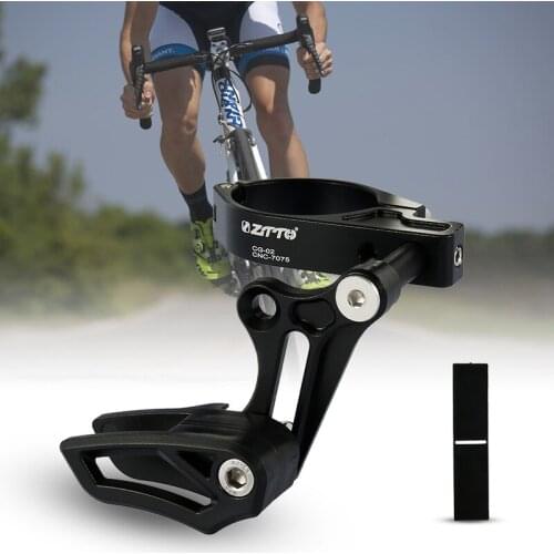 Bicycle Aluminum Alloy Single-disc Chain Guide Protector Mountain Road Bike Hollow-design Bicycles Chains Parts Bike Accessories